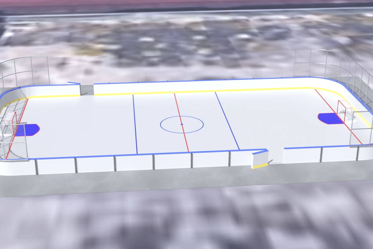 Synthetic ice rinks for